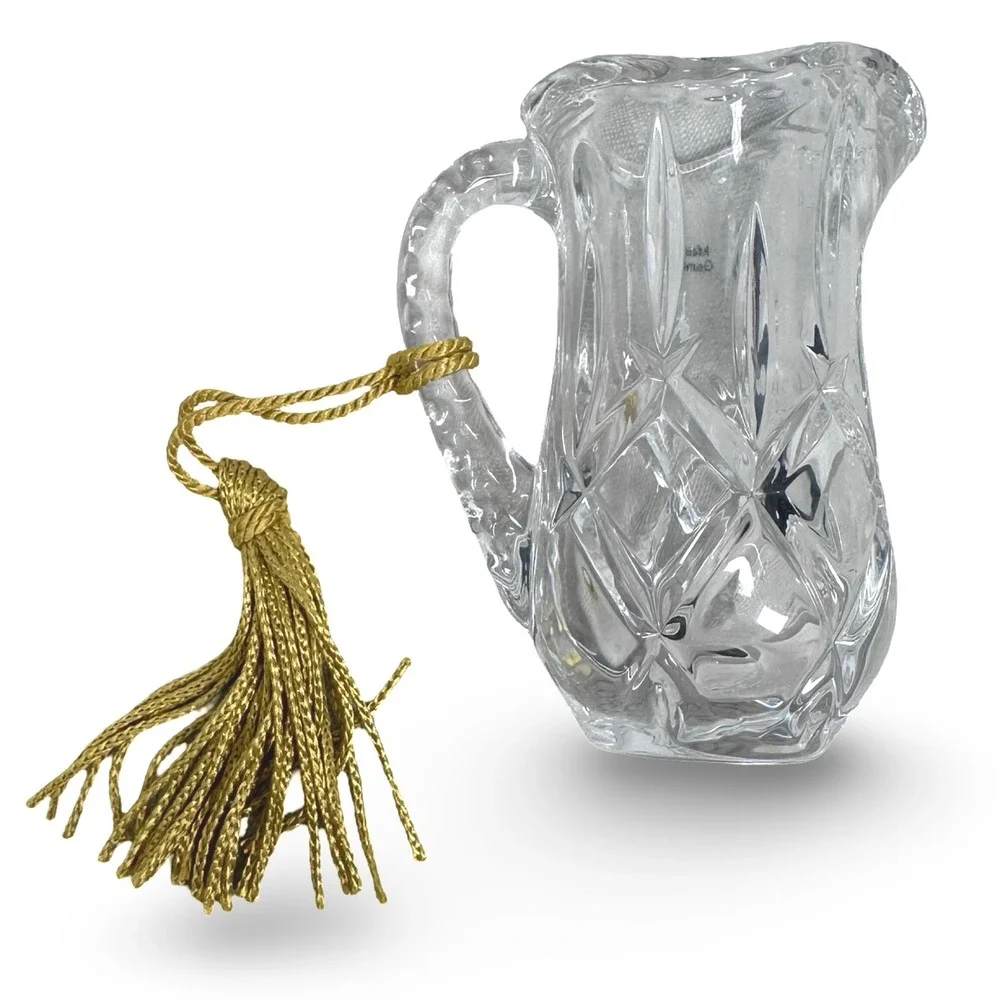Vintage Gorham Lead Crystal Lady Anne Water Pitcher Ornament Christmas Holidays